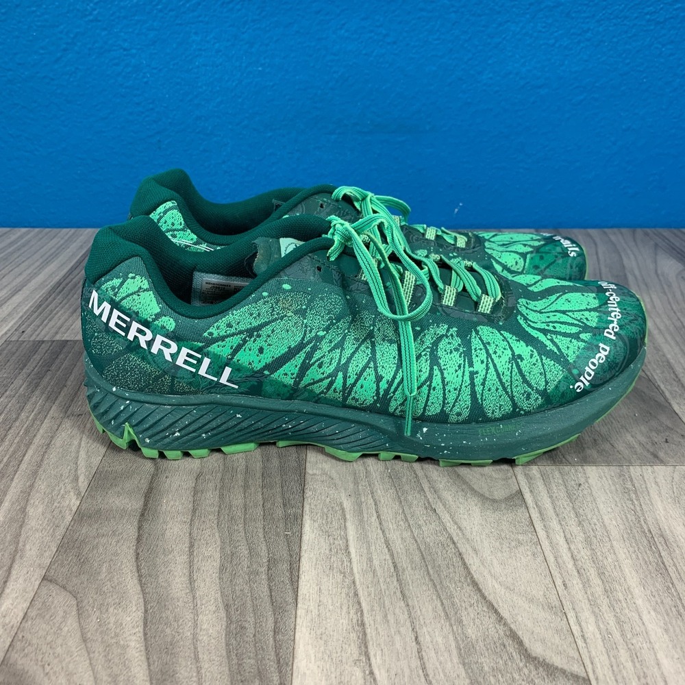 Merrell X Dogfish Head Agility Synthesis Green Trail Runner Shoes Men's Size 10